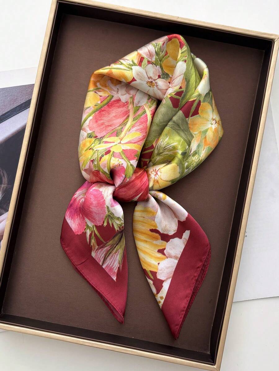 Elevate your everyday look with this sophisticated oil painting print scarf. Crafted from luxurious faux silk, it drapes beautifully and adds an artistic touch to any outfit. The rich, painterly design brings gallery-worthy elegance to casual wear, while the soft fabric feels gentle against skin. Perfect for layering, accessorizing, or making a statement—versatile enough for the office, weekend outings, or special occasions. Transform your style effortlessly with timeless artistry.
