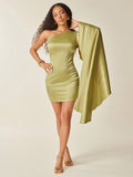 Turn heads this summer with our Chic One-Shoulder Satin Mini Dress! Featuring a playful draped sleeve and a daring open back, this dress blends elegance with a flirty vibe perfect for weddings. The smooth satin fabric catches the light beautifully, making you shine all day and night. Embrace effortless style and comfort while dancing the night away in this standout piece.