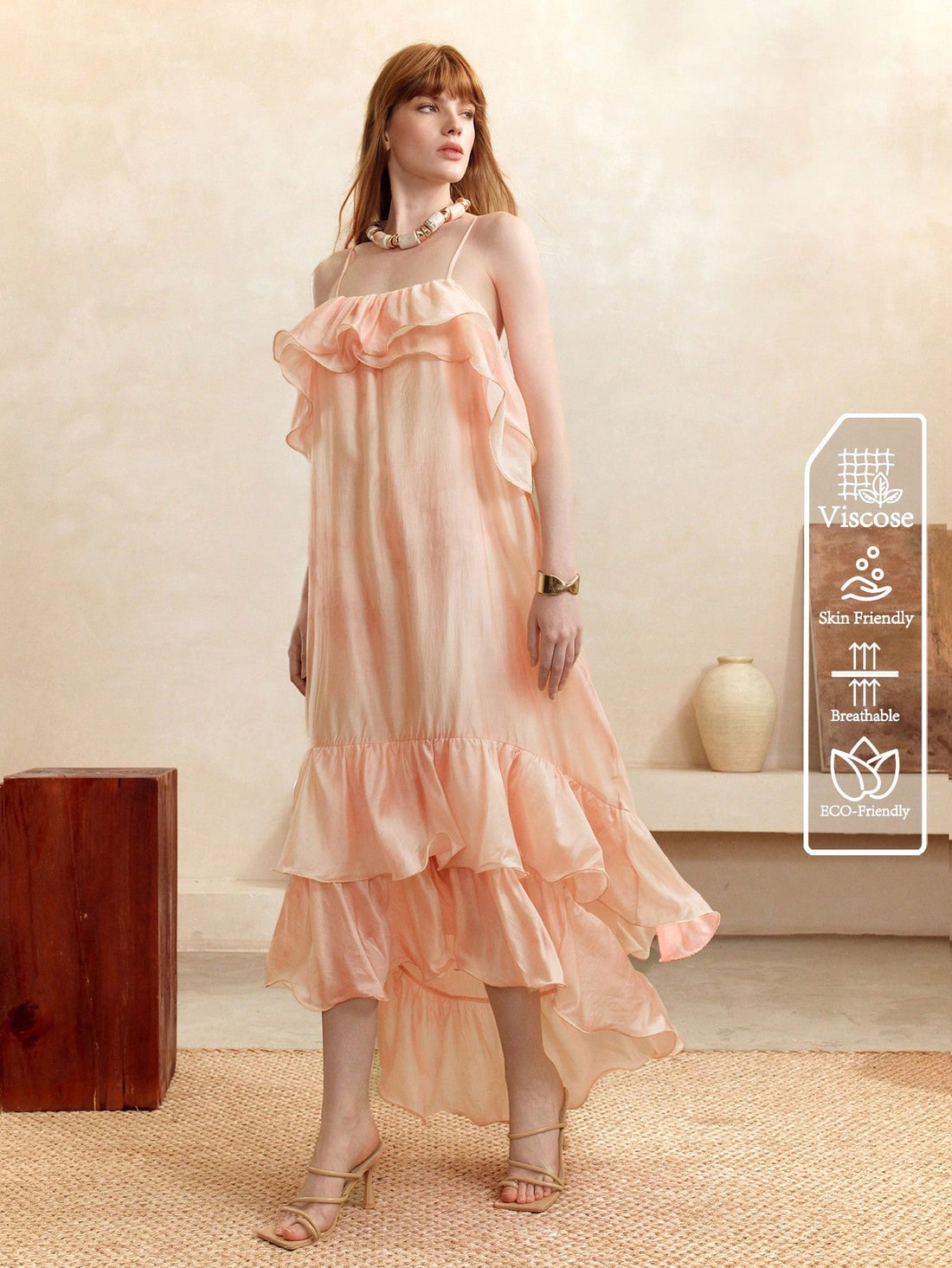 Turn heads this summer with our Chic Orange Ombre Off-The-Shoulder Maxi Dress. Its vibrant gradient and flowy ruffle hem create a breezy, playful vibe perfect for vacation days or sunset strolls. Designed to keep you comfortable and stylish, this dress effortlessly blends fun and elegance for your warm-weather wardrobe.