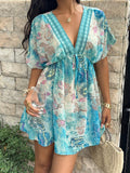 Step into summer fun with this playful paisley print chiffon mini dress. Its lightweight fabric keeps you cool while the breezy silhouette invites effortless movement. Perfect for sunny days or vacation getaways, this dress combines comfort with flirty charm to keep your style fresh and vibrant wherever you go.