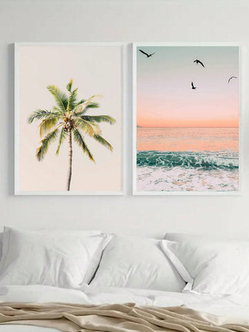 Elevate your beach cottage aesthetics with our Chic Palm Tree & Ocean Wave Canvas Set. This perfect combination will transport you to paradise with every glance, bringing a touch of playful and quirky vibes to your home decor. Add a fun and unique touch to your space with this charming canvas set!