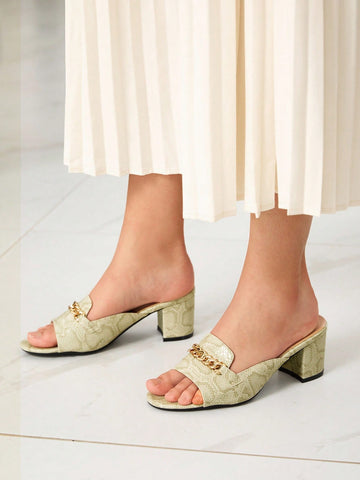 Step out in style with these Chic Peep-Toe Chunky Heel Sandals, blending Middle Eastern elegance with Roman flair. Their sturdy chunky heels keep you dancing all day, while the open peep-toe design adds a flirty touch. Perfect for any occasion, these versatile sandals bring a playful twist to your wardrobe and make every step feel like a mini vacation.