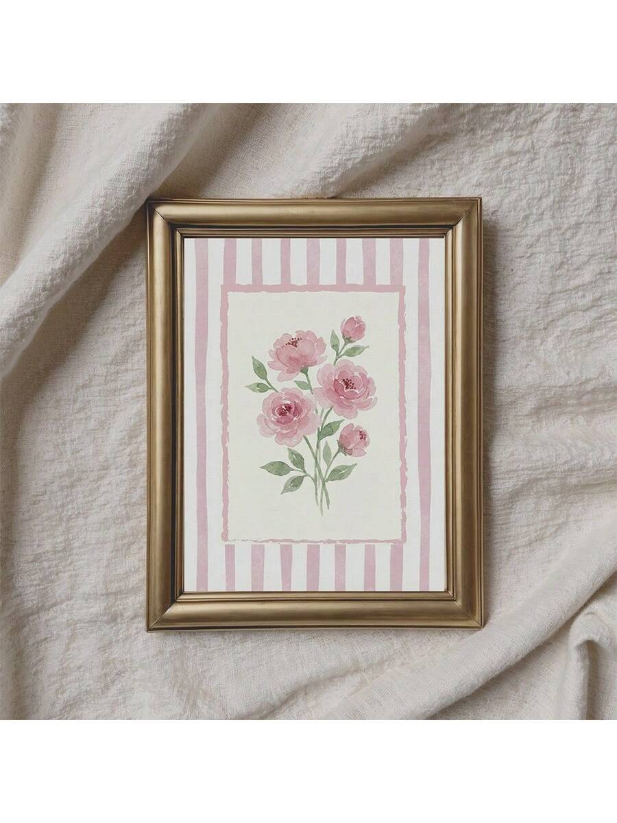 Bring a touch of sophisticated charm to your space with this stunning pink floral canvas print. Inspired by the elegant aesthetic of Nancy Meyers films, this watercolor artwork captures soft botanical beauty in dreamy blush tones. Perfect for grandmillennial décor lovers who appreciate timeless style with a modern twist, it adds warmth and personality to any room. Whether displayed in a bedroom, living room, or gallery wall, this piece brings that coveted "quiet luxury" vibe that makes a home feel both cura
