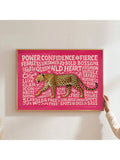Roar into your room with this fabulous pink leopard affirmation poster! Featuring bold leopard spots in millennial-approved pink tones, this piece brings instant boho-chic vibes mixed with Y2K nostalgia. Perfect for girly bedrooms, dorm spaces, or any corner craving a confidence boost, the uplifting affirmation message keeps you motivated while the trendy aesthetic keeps your walls looking fire. Whether you're channeling indie sleaze or modern maximalism, this poster is your new go-to statement piece. Frame