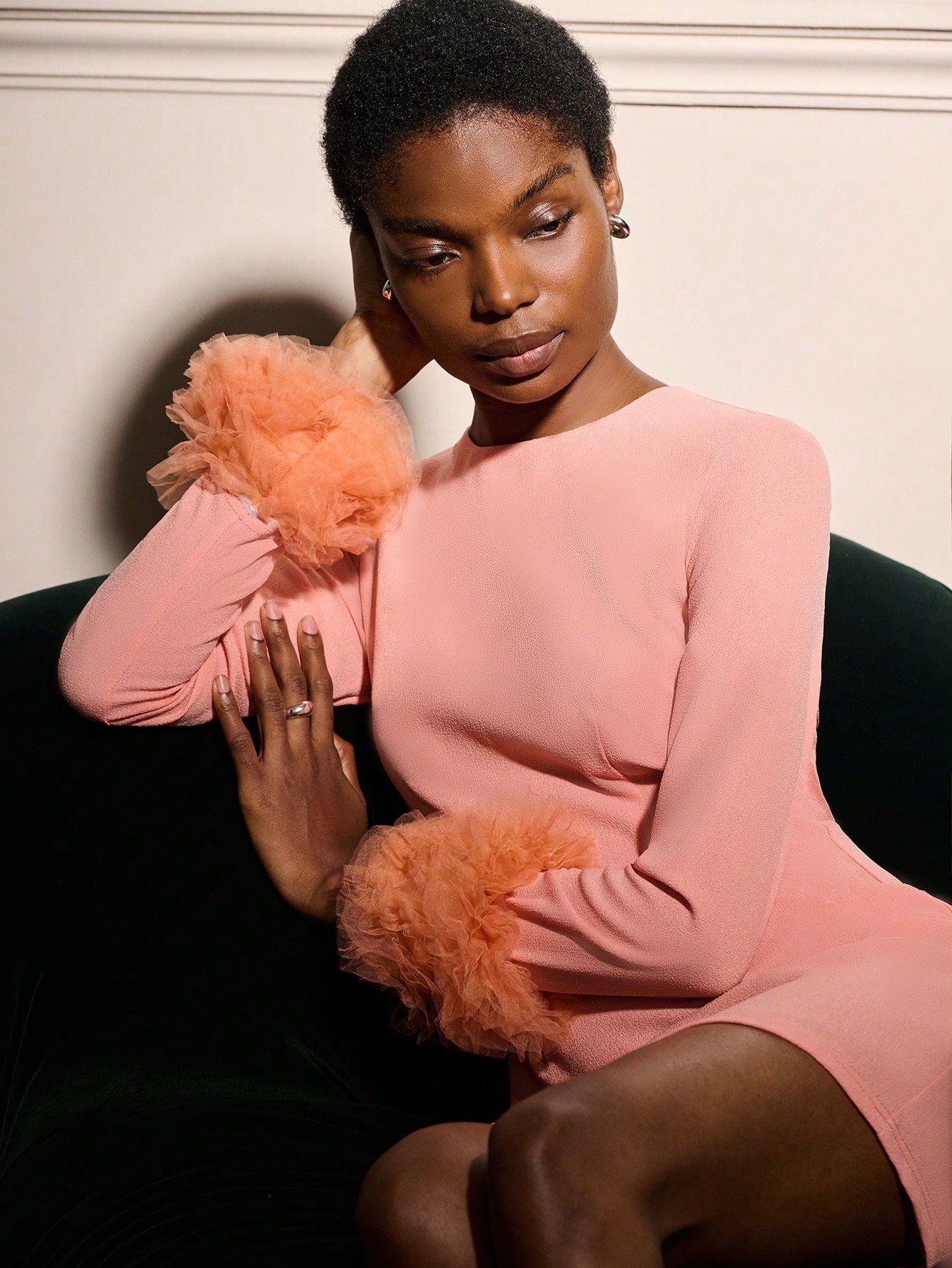 Turn heads at every autumn and winter celebration in this stunning pink mini dress. The show-stopping dramatic tulle cuffs add an unexpected flourish that transforms a simple silhouette into pure party magic. Perfect for those who dare to stand out, this piece combines playful elegance with undeniable charm. Whether you're dancing the night away or making a grand entrance, this dress delivers the confidence and style you need to own the room.