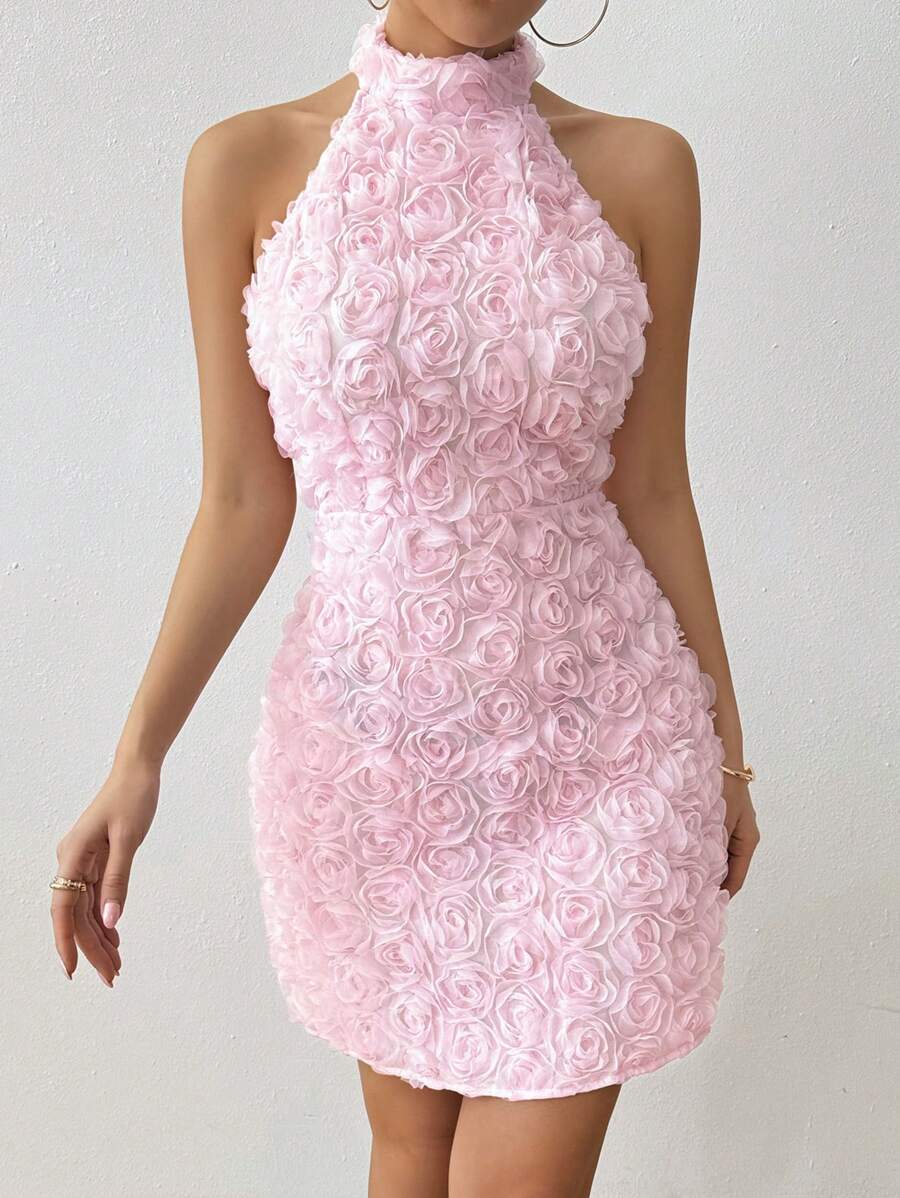 Elevate your evening look with this stunning pink rose printed banquet dress. Featuring a flattering fitted silhouette and daring backless design, it's the perfect choice for formal events and special occasions. The delicate rose print adds romantic elegance, while the tailored fit ensures a polished, sophisticated appearance. Ideal for galas, weddings, and upscale celebrations where you want to make a memorable impression.