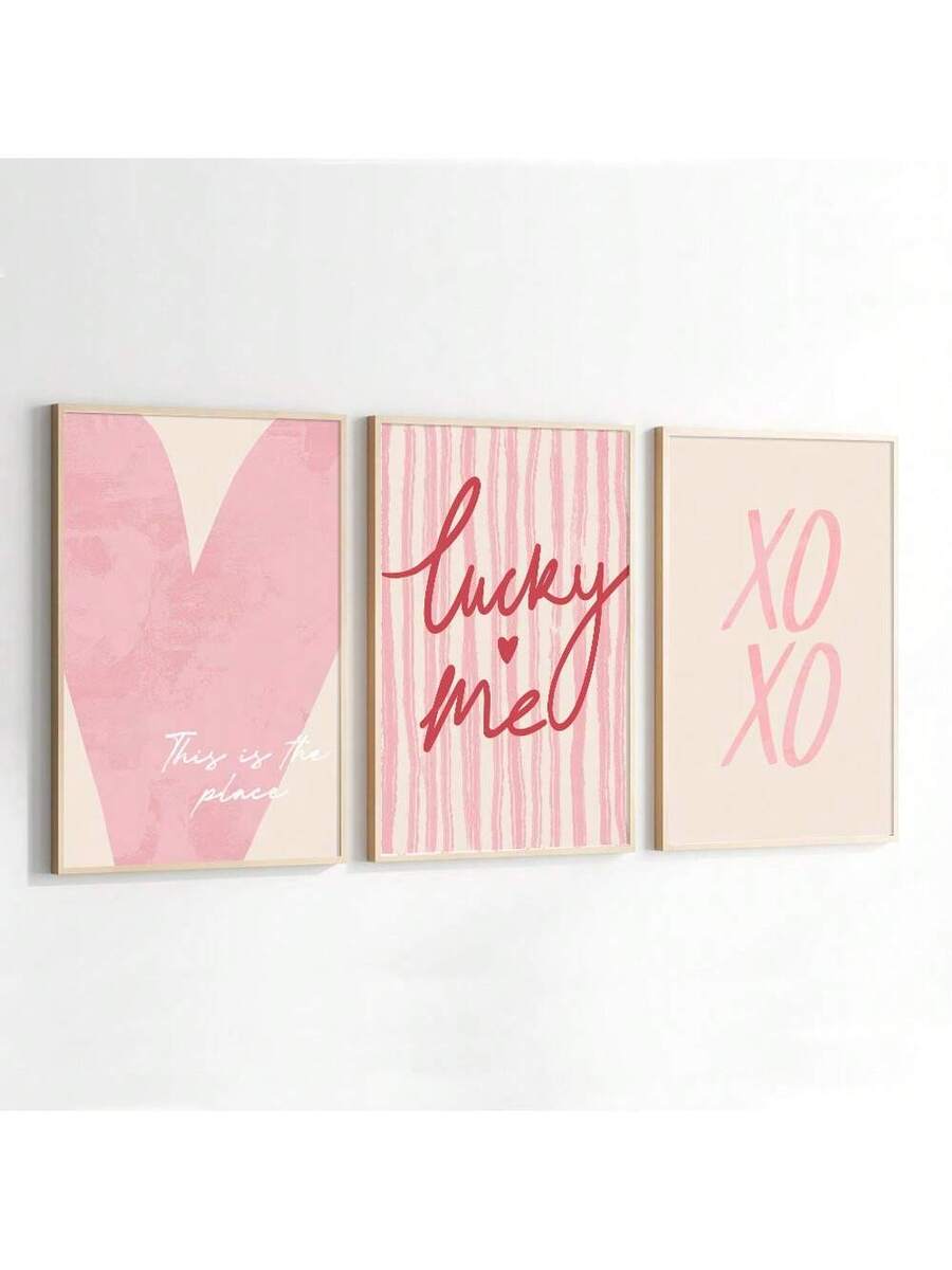 Colorful Beautiful Girl inspirational canvas with pink rainbow stripes