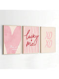 Colorful Beautiful Girl inspirational canvas with pink rainbow stripes