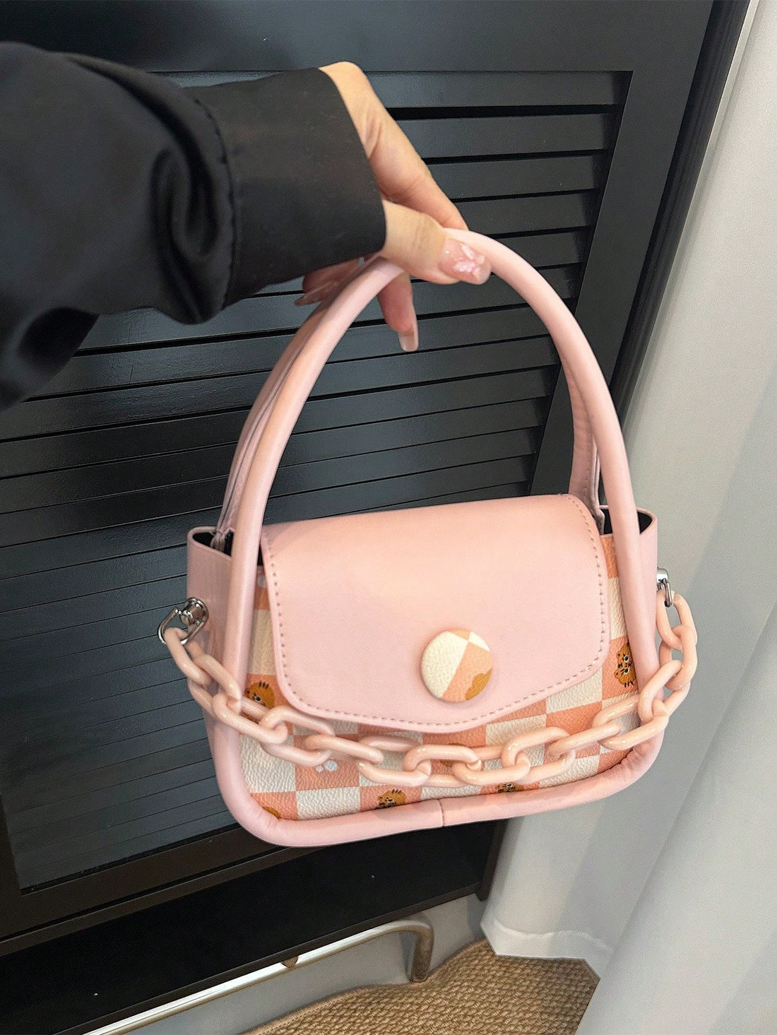 Introducing the Chic Plaid Chain Crossbody, the perfect accessory for your stylish summer look. With its trendy plaid design and convenient chain strap, this bag will elevate your outfit while keeping your essentials close at hand. 