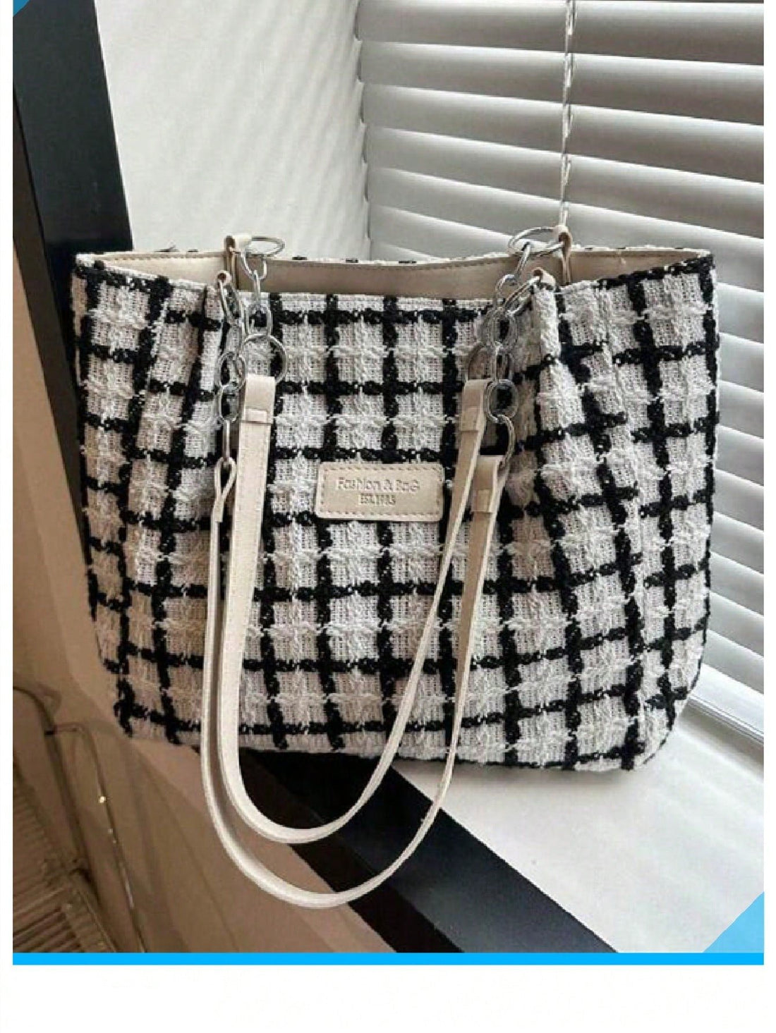 Upgrade your everyday look with our Chic Plaid Color Block Shoulder Bag. With its stylish design and spacious interior, this bag is perfect for all your daily essentials. Stay organized and on-trend with this must-have accessory.