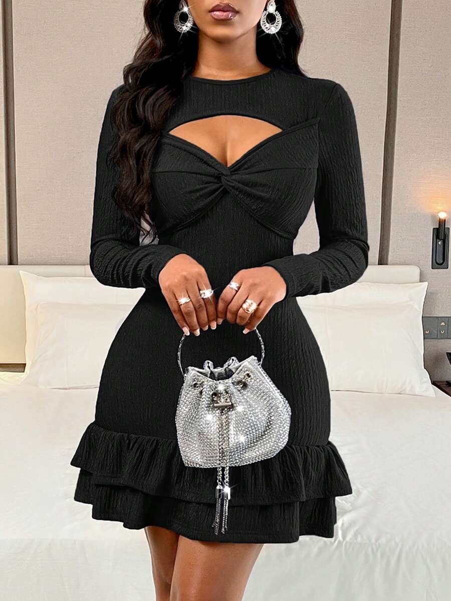 Elevate your cold-weather wardrobe with this stunning pleated V-neck dress that effortlessly blends sophistication with modern edge. The flattering V-neckline and intricate pleating create dynamic movement and visual interest, while the luxe fabric drapes beautifully against your silhouette. Perfect for transitioning from autumn gatherings to winter nights out, this piece pairs equally well with heels and statement jewelry or layered with a sleek blazer for polished versatility. A timeless investment that p