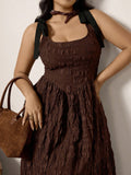 Step into cozy sophistication with this Chic Plus Size Autumn Brown Suede Dress. Perfect for holidays or everyday flair, its warm brown suede wraps you in softness while flattering your curves. Effortlessly stylish, this dress lets you celebrate the season with confidence and charm wherever you go!