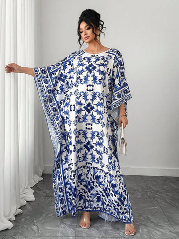 Escape the ordinary in this stunning batwing sleeve dress that celebrates timeless Chinoiserie artistry. Perfect for plus-size figures, the relaxed silhouette drapes beautifully while the dramatic sleeves add instant flair to your vacation wardrobe. The intricate print whispers stories of Eastern elegance, transforming any getaway into a fashion moment. Slip it on and let wanderlust do the talking—comfort meets style in the most effortless way possible.