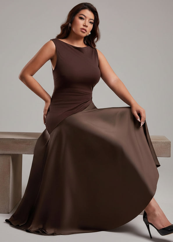 Embrace effortless sophistication with this stunning black A-line maxi dress, designed to celebrate your curves with confidence. The cinched waist creates a flattering silhouette while the flowing skirt glides gracefully with every step. Perfect for autumn and winter gatherings, this versatile piece transitions seamlessly from casual brunches to elegant evening events. The timeless black hue pairs beautifully with any accessory, making it a wardrobe essential that works as hard as you do. Slip it on and fee