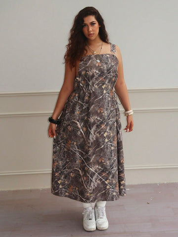 Make a statement this season in our plus-size camouflage print dress—the perfect blend of edgy style and effortless comfort. Whether you're jet-setting on vacation or grabbing coffee with friends, this versatile piece keeps you looking fabulous all day long. The relaxed fit flatters every curve while the bold camo pattern adds personality to your wardrobe. Pair it with sneakers for casual vibes or dress it up with accessories for a night out. Summer just got a whole lot more fun!
