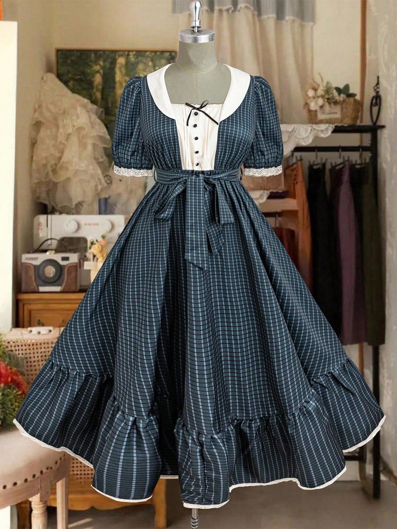 Step out in style with this Chic Plus Size Colorblock Plaid Dress, featuring charming puff sleeves and a unique patchwork design. The playful mix of plaid patterns and bold colorblocking gives you a fun, fresh look, while the flattering fit celebrates your curves with confidence. Perfect for turning heads and embracing your vibrant personality wherever you go!