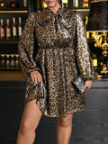 Turn heads this fall with our Chic Plus Size Leopard Print Dress, designed to flatter every curve. The playful bowknot waist adds a fun twist while enhancing your silhouette. Perfect for those who want to showcase bold style with a touch of elegance, this dress combines comfort and confidence in one fierce package. Get ready to strut your stuff in autumn’s spotlight!