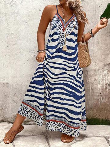 Unleash your wild side with our head-turning Leopard Print Maxi Dress! Designed specifically for curvy figures, this flowy showstopper brings effortless glamour to summer days. The flattering silhouette skims your curves in all the right places, while the eye-catching print ensures you'll stand out at any occasion. Strut your stuff from beach to brunch – this dress is ready for whatever your day throws at you!