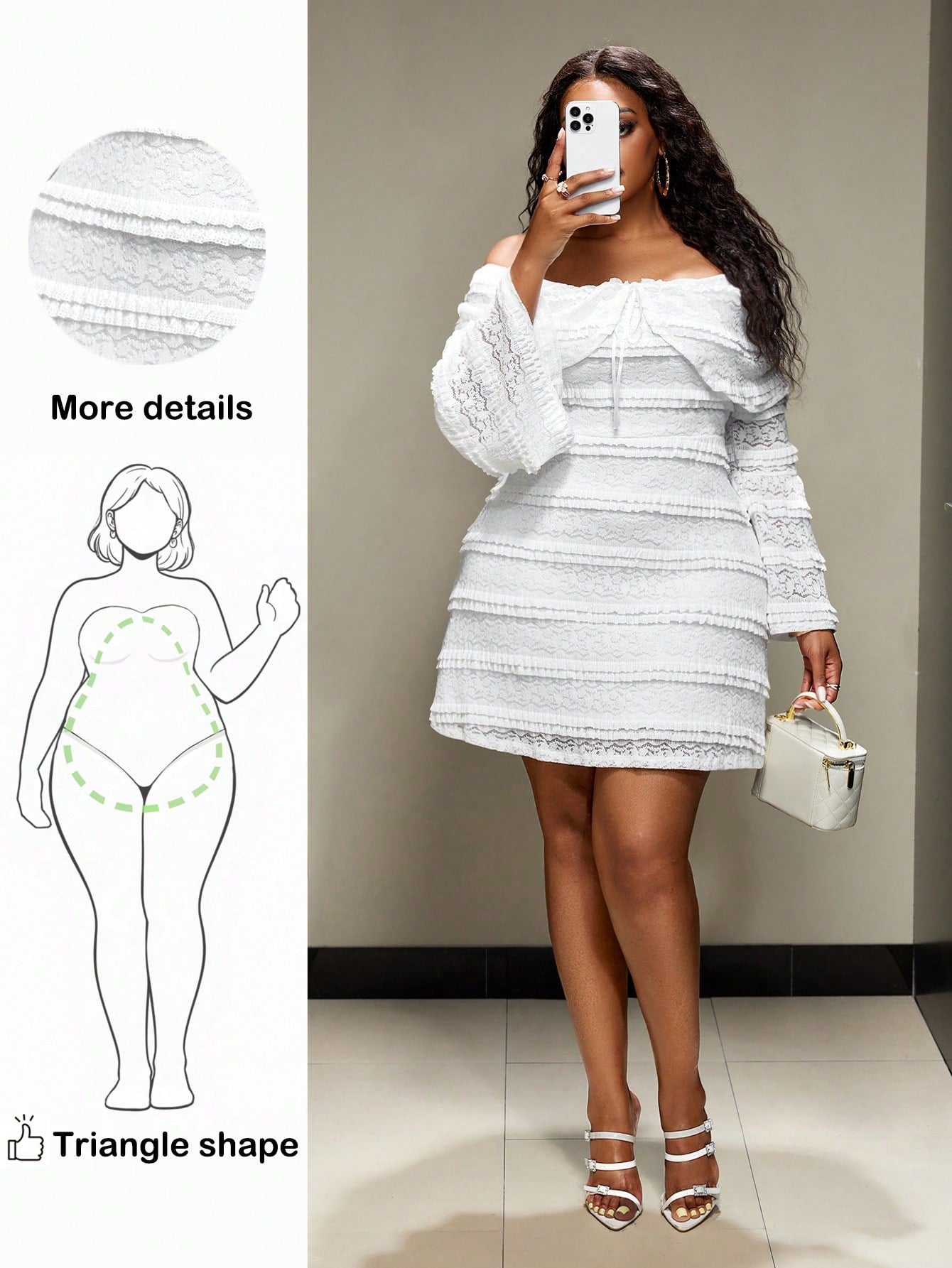 Elevate your wardrobe with this stunning off-shoulder dress that celebrates curves with confidence! Featuring delicate lace detailing and dramatic flare sleeves, this piece transforms any occasion into a moment to shine. The off-shoulder neckline adds a touch of sophistication while the flowing silhouette flatters beautifully. Perfect for date nights, celebrations, or whenever you want to feel absolutely fabulous. Slip into elegance and let your style do the talking!