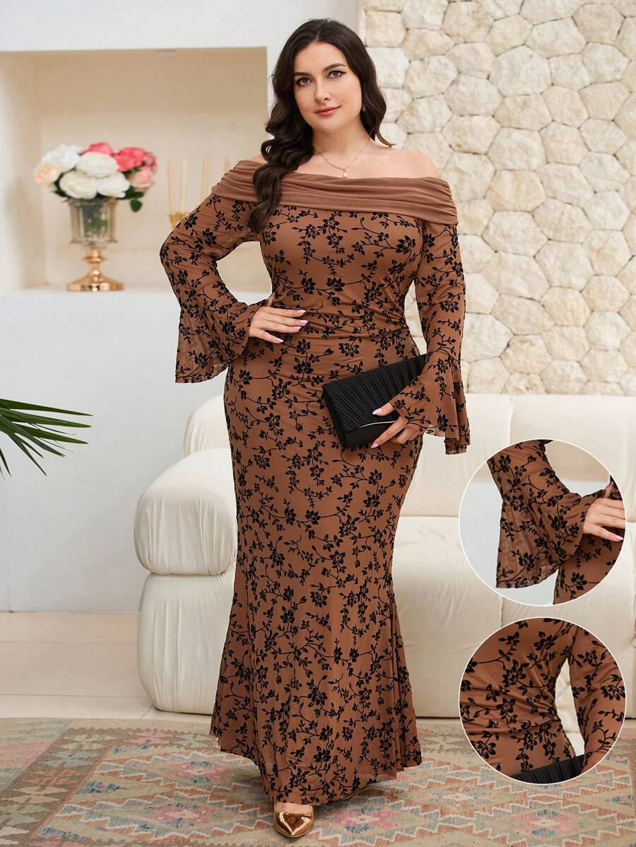 Turn heads this summer with our Chic Plus Size Off-Shoulder Long Sleeve Dress! Designed to bring out your playful spirit, its off-shoulder cut adds a flirty vibe while the long sleeves keep things breezy yet elegant. Perfect for sunny days or evening strolls, this dress combines comfort and style effortlessly. Embrace your curves and make every moment a celebration of confidence and charm!