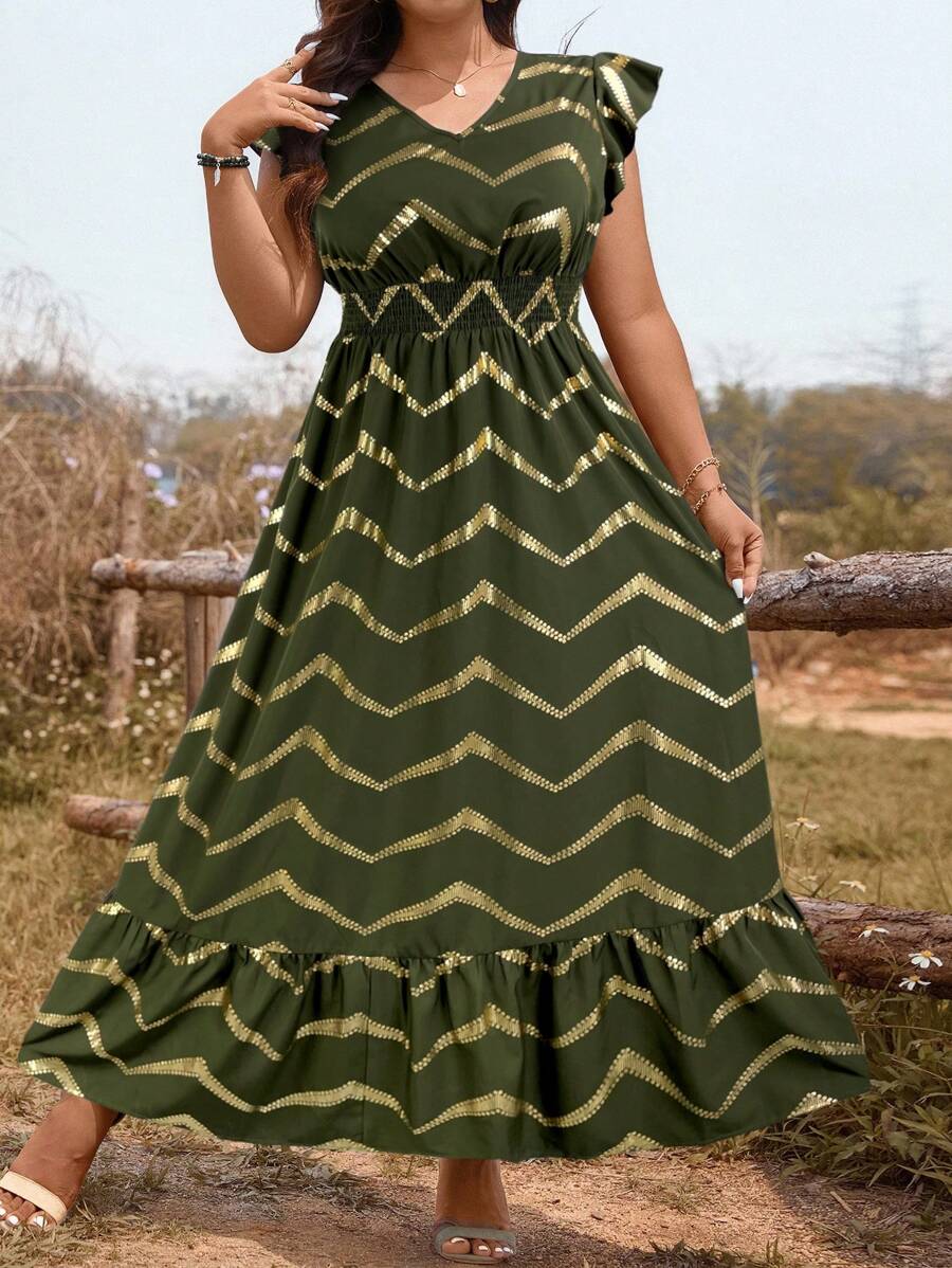 Step into vacation mode with this chic plus size dress featuring a lively paisley print and flattering drawstring waist. The breezy cap sleeves keep you cool while the adjustable waist ensures a perfect fit for all-day comfort. Whether you're exploring new spots or enjoying sunset strolls, this dress adds a playful touch to your getaway wardrobe.