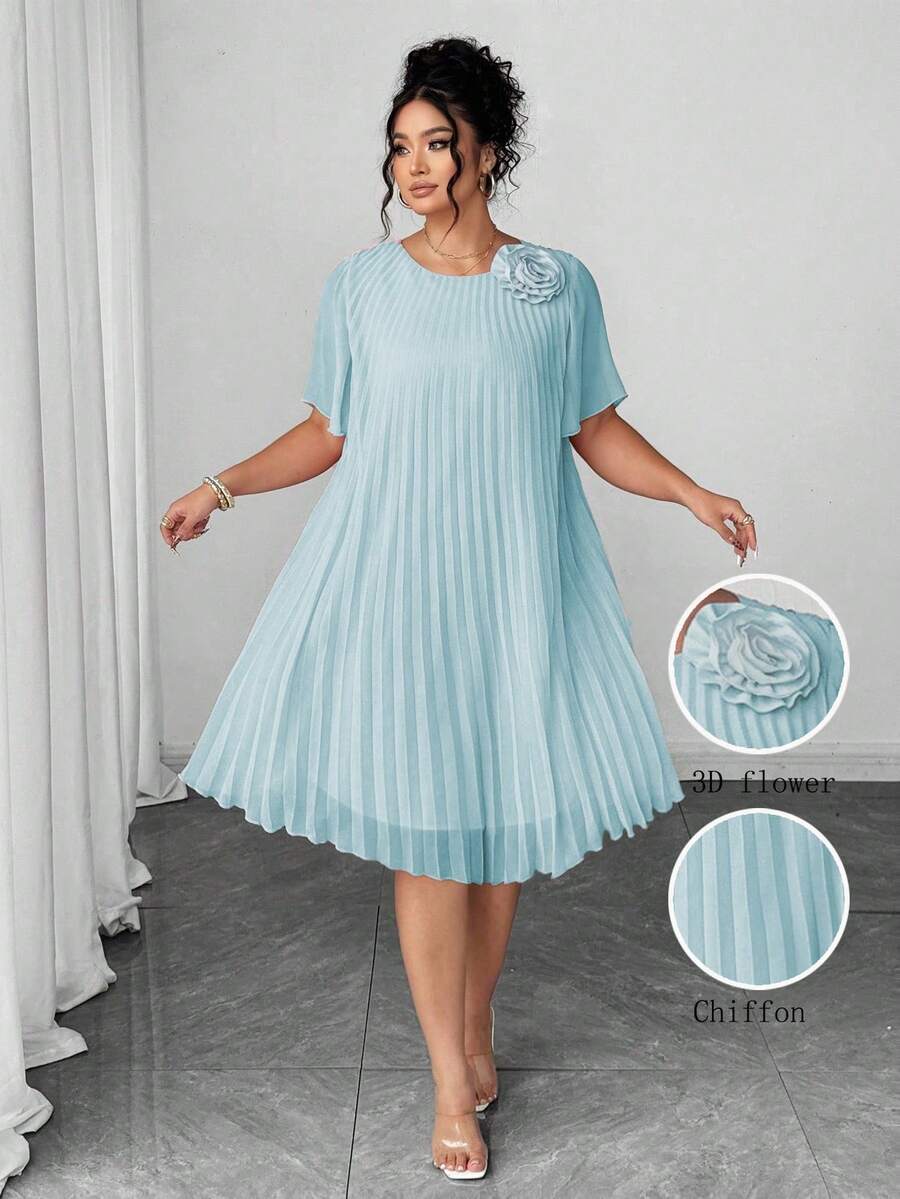 Brighten your warm-weather wardrobe with this chic plus size pink floral dress, featuring eye-catching 3D pleats that add playful texture and movement. Designed to flatter your curves while keeping you cool, it’s perfect for sunny outings and vibrant celebrations. Embrace a fun, flirty look that’s sure to turn heads all season long!