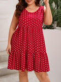 Get ready to turn heads with this Chic Plus Size Polka Dot Ruffle Hem Smock Dress! Perfect for any occasion, this dress will make you stand out with its unique and playful design. With its flattering fit and stylish ruffle hem, this dress is a must-have for any fashion-forward individual.