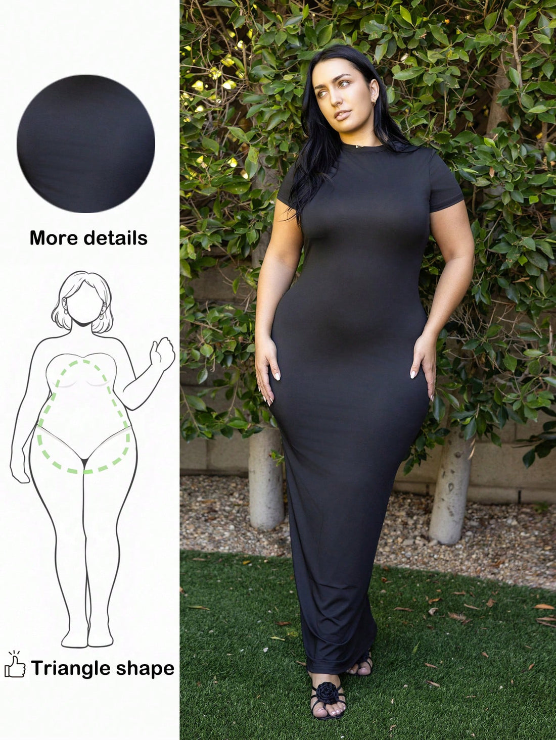 Embrace your curves with confidence in this thoughtfully designed plus-size dress that celebrates pear-shaped silhouettes. The slim-fit cut gently skims your frame while the elegant solid color keeps things timelessly chic. Perfect for spring and summer adventures—whether you're heading to brunch, a garden party, or a casual night out. This dress strikes that sweet spot between flattering and fabulous, giving you a polished look that feels as good as it looks. Slip it on and let your personality shine!