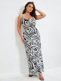 Turn heads this spring and summer with our Chic Plus Size Spaghetti Strap Bodycon Dress featuring a bold zebra print waistline. Designed to hug your curves comfortably, this playful dress is perfect for vacation days or sunny outings. Lightweight and stylish, it’s your go-to for effortless confidence and fun in the sun.