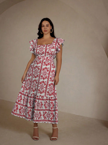 Effortlessly slay on your vacation with our Chic Plus Size Summer Dress! Featuring a ruffled square neckline, it'll keep you cool and stylish. Perfect for any size, this dress will make you stand out in a fun and playful way. Say goodbye to boring vacation outfits!