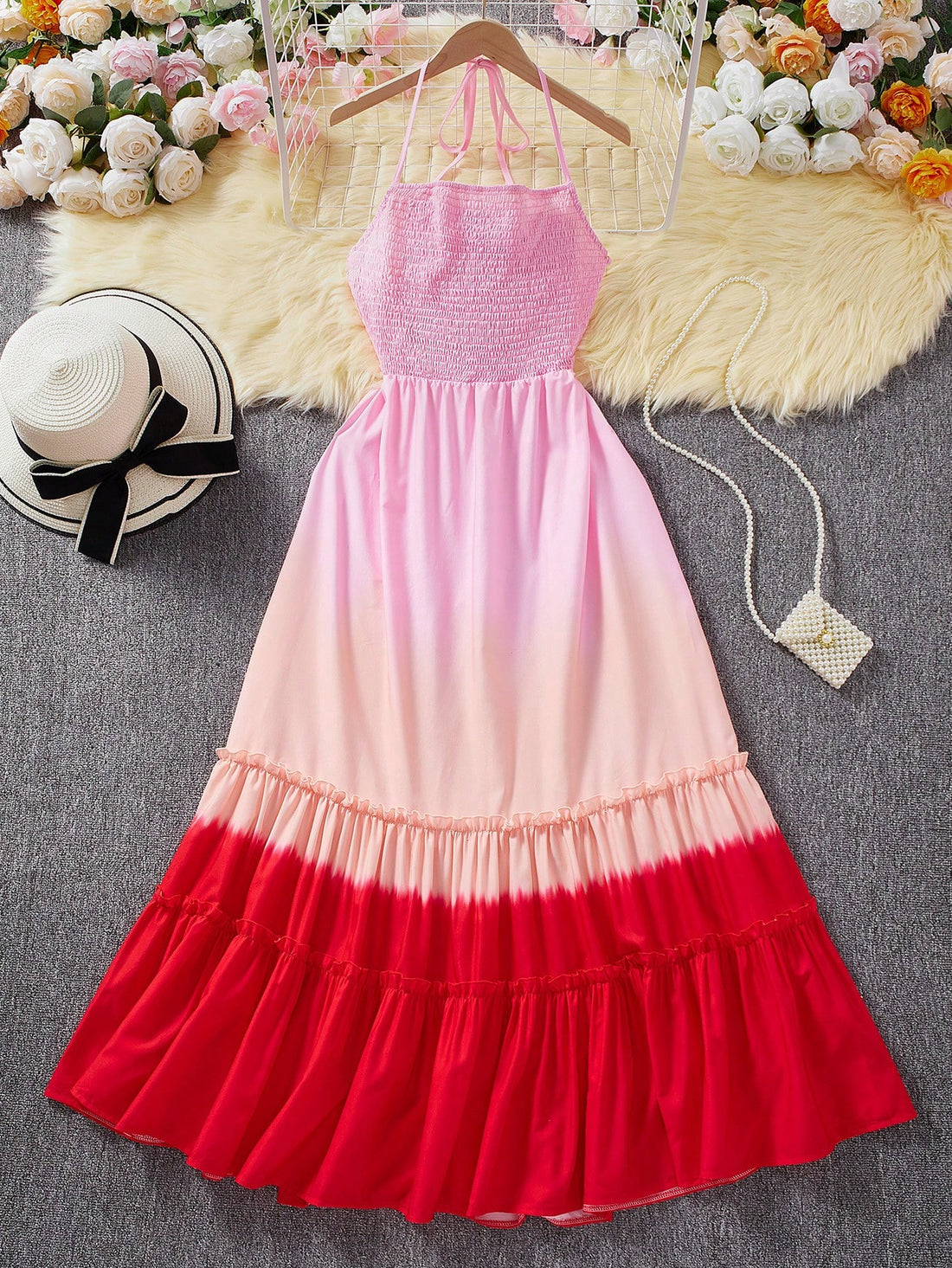 Step into summer with this playful plus size A-line dress featuring a beautiful gradient design and a flirty ruffle hem. Perfect for vacation days or sunny strolls, its breezy silhouette keeps you comfortable while turning heads with effortless elegance. Embrace your style and enjoy warm-weather vibes in this chic, flattering dress made to celebrate every curve.