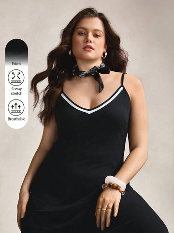 Step into sunshine and style with this Chic Plus Size Summer V-Neck A-Line Slip Dress. Its breezy silhouette and flattering V-neck effortlessly enhance your curves, making it your go-to for weddings, graduations, or escaping on vacation. Light, flowy, and oh-so-comfortable, it promises all-day ease with a splash of playful charm wherever you wear it.