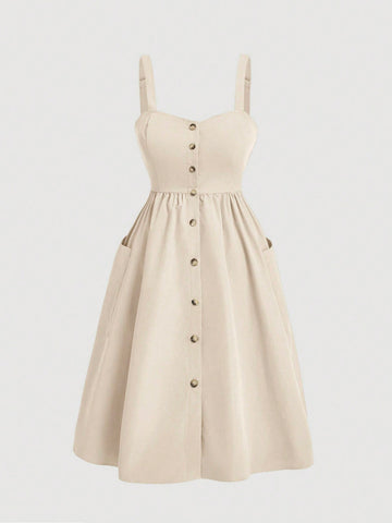 Embrace effortless style with this chic plus size casual dress featuring loose straps and roomy pockets perfect for stashing your essentials. Its relaxed fit keeps you comfy all day while adding a playful touch to your wardrobe. Whether you're out and about or lounging, this dress combines fun and function with flair.