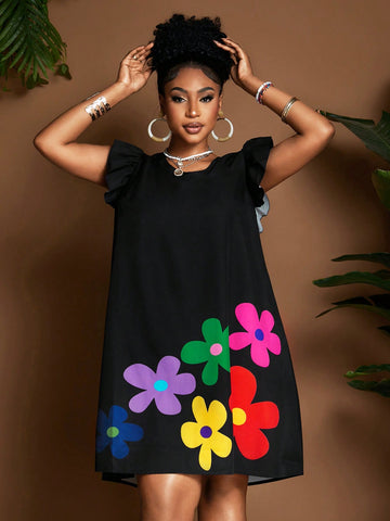 Stay chic and cool all summer long in our Plus Size Women's Round Neck Cap Sleeve Dress! With its flattering fit and perfect length, this dress is ideal for any occasion. Don't settle for just any sun dress, be chic in our dress!