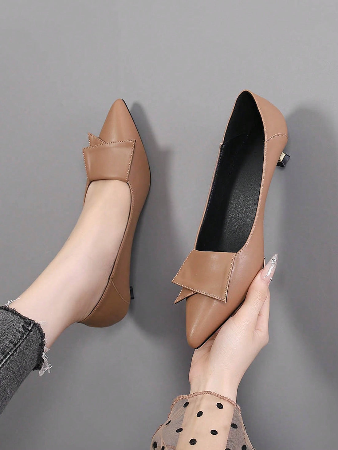 Elevate your professional style with our Chic Pointed-Toe High Heels. These versatile ankle boots offer both fashion and comfort, perfect for any business occasion. With a sleek pointed-toe design and high heel, you'll feel confident and stylish all day long. Upgrade your wardrobe with these must-have shoes.