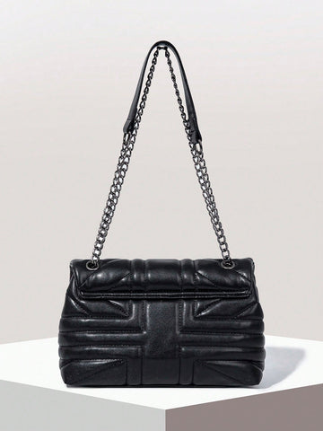 Add a touch of flair to your daily look with this Chic Quilted Underarm Shoulder Bag. Its stylish quilted design and shiny chain strap make it the perfect playful companion for any outfit. Compact yet roomy enough for essentials, this messenger bag keeps your hands free and your style on point wherever you go.