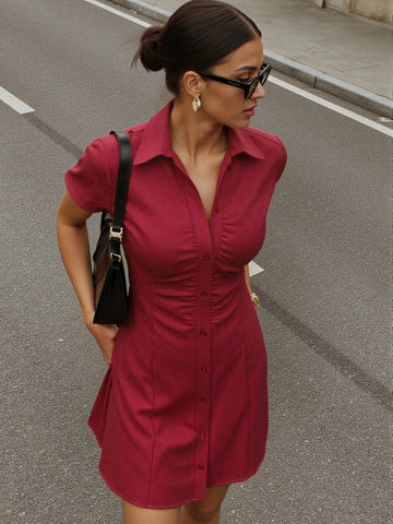 red mini dress for graduation A-line Sequined Graduation Dress Sweetheart Short/Mini S8042H - Graduation Dresses