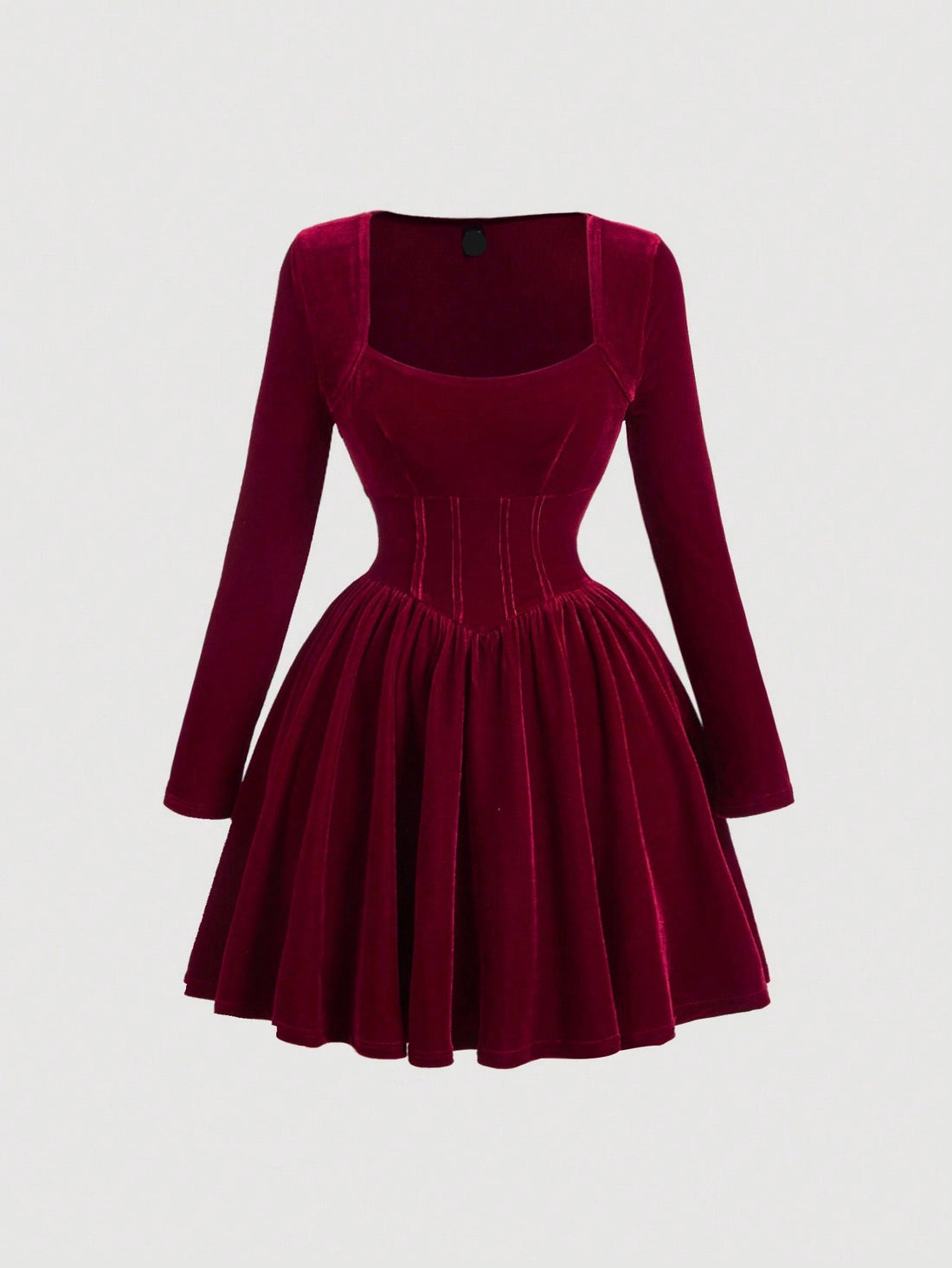 This chic red velvet turtleneck dress is a versatile and essential piece for the autumn season. Crafted from luxurious velvet fabric, it features a waist-cinching design that flatters your figure. Perfect for any occasion, this dress will elevate your style and keep you comfortable and stylish all season long.