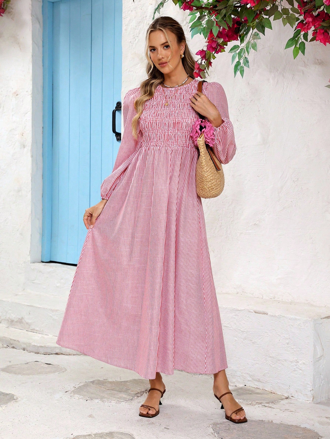 Stripes never go out of style—and this red and white number proves it! Slip into timeless elegance with a dress that transitions seamlessly from cozy autumn days to chilly winter nights. The long sleeves keep you warm while the classic striped pattern adds just the right amount of personality to your seasonal wardrobe. Whether you're grabbing coffee or heading to a casual gathering, this effortless piece does the styling work for you. Pair it with your favorite boots and you're ready to go!