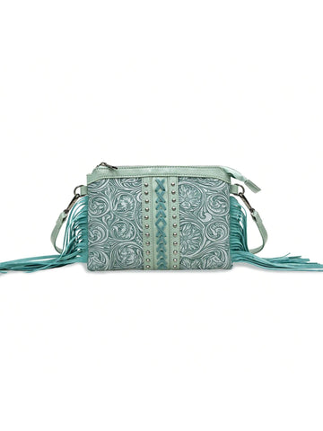 Effortlessly exude retro chic with this leather crossbody bag. Its bohemian fringe adds playful flare to any outfit, while the adjustable strap ensures the perfect fit. Perfect for those who want to add a touch of quirkiness to their style.
