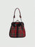 Chic Retro Plaid Handbag with Elegant Bowknot Detail