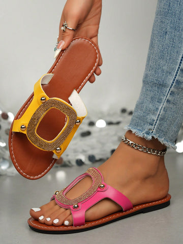 Step into style with our Chic Rhinestone Slip-On Sandals for Women! These stylish sandals are the perfect accessory for your next vacation. With a comfortable slip-on design and eye-catching rhinestones, you'll be turning heads wherever you go. Don't miss out on this essential addition to your wardrobe!