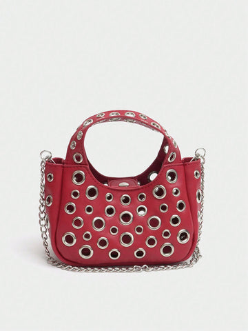 Upgrade your style with our Chic Riveted Crossbody Handbag. Made of luxurious PU leather, it features a convenient top handle and an adjustable strap for versatility. The elegant rivet design adds a touch of sophistication, making it the perfect accessory for any occasion.