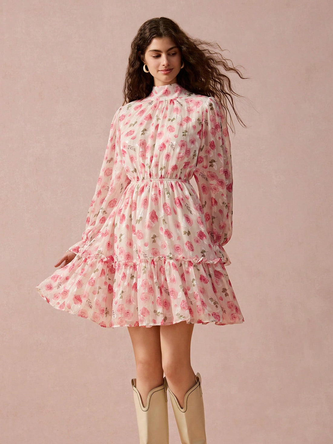 Turn heads this spring/summer with our chic and playful Ruffle Hem Floral Dress! The backless design adds a touch of allure, while the lightweight fabric ensures comfort on all your vacation adventures. Perfect for those who like to have fun with fashion!