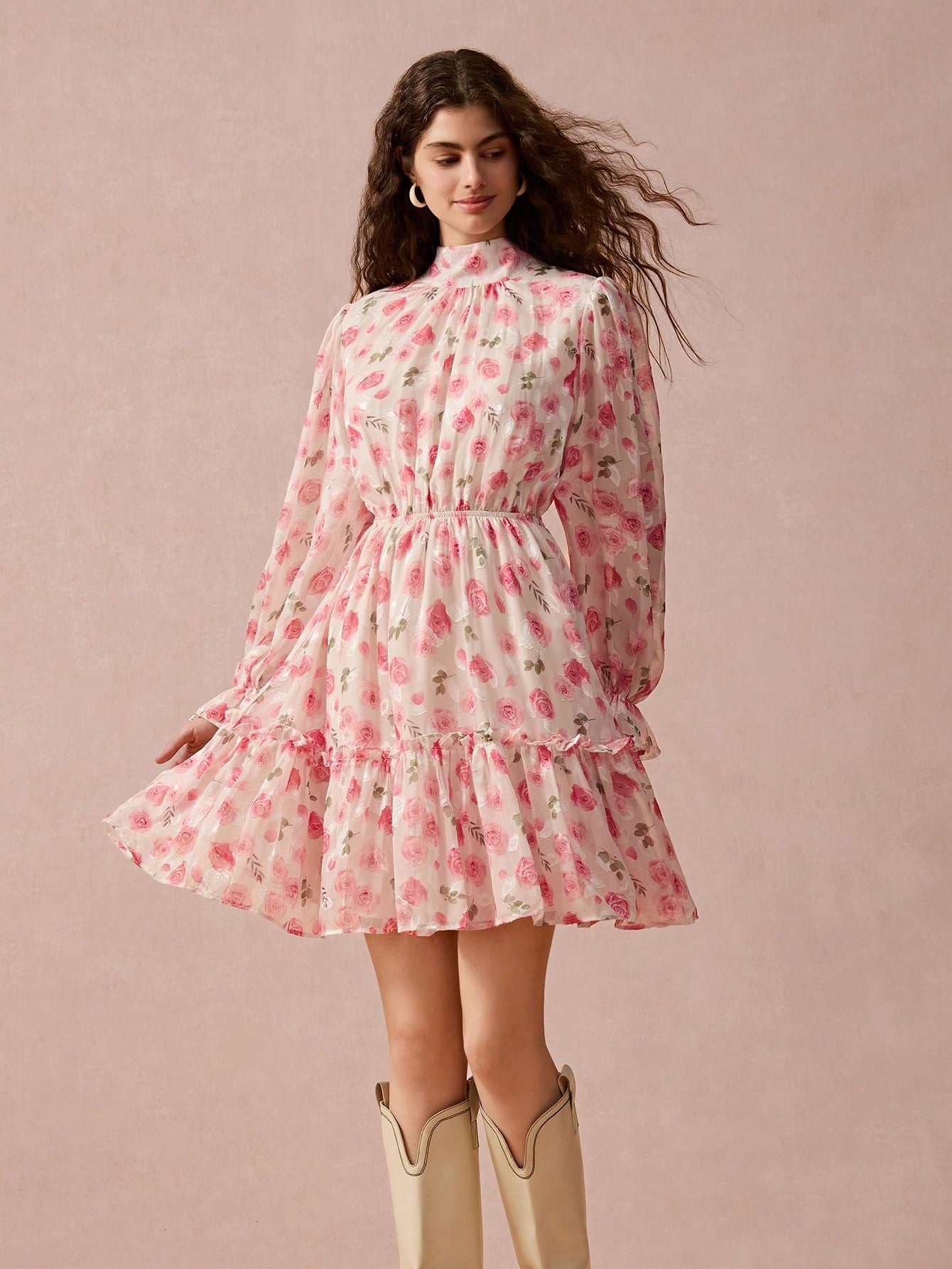 Turn heads this spring/summer with our chic and playful Ruffle Hem Floral Dress! The backless design adds a touch of allure, while the lightweight fabric ensures comfort on all your vacation adventures. Perfect for those who like to have fun with fashion!