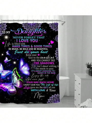 Add some inspiration to your bathroom decor with our Chic Satin Waterproof Bath Shower Curtain. Made with durable and waterproof satin, this stylish curtain features an inspirational letter print. Perfect for adding a touch of elegance and motivation to your daily routine.