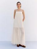 Step into sunshine with this Chic Solid Apricot Maxi Dress, featuring playful ruffle hems and delicate spaghetti straps. Perfect for spring and summer getaways, its breezy design keeps you cool while turning heads wherever you go. Embrace effortless style and vacation vibes in one flattering, flowy dress.
