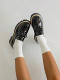Step into effortless style with these chic PU leather loafers that blend comfort with contemporary flair. Featuring a charming bow detail and sturdy thick sole, they're your go-to pair for everything from casual commutes to weekend adventures. The solid color design pairs seamlessly with any outfit, while the durable construction keeps your feet happy through every season. Whether you're dashing to the office or exploring the city, these loafers deliver that perfect balance of polish and ease that makes get