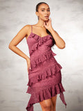 Get ready to turn heads this summer with our Chic Solid Color Ruffle Edge Spaghetti Strap Dress! This dress features a playful ruffle edge and trendy spaghetti straps, making it the perfect summer style. Look chic and stylish while staying cool and comfortable. Available in a variety of solid colors to suit your unique style. Order yours now!