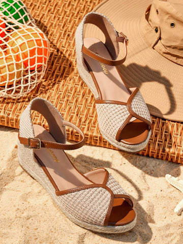 Step into style and comfort with these chic solid color straw wedge sandals! Featuring a playful ankle strap and a versatile thick sole, they’re perfect for adding a fun twist to any outfit all year round. Whether you’re strolling through summer streets or brightening up a cozy fall day, these wedges bring a breezy, fashionable vibe to every season.